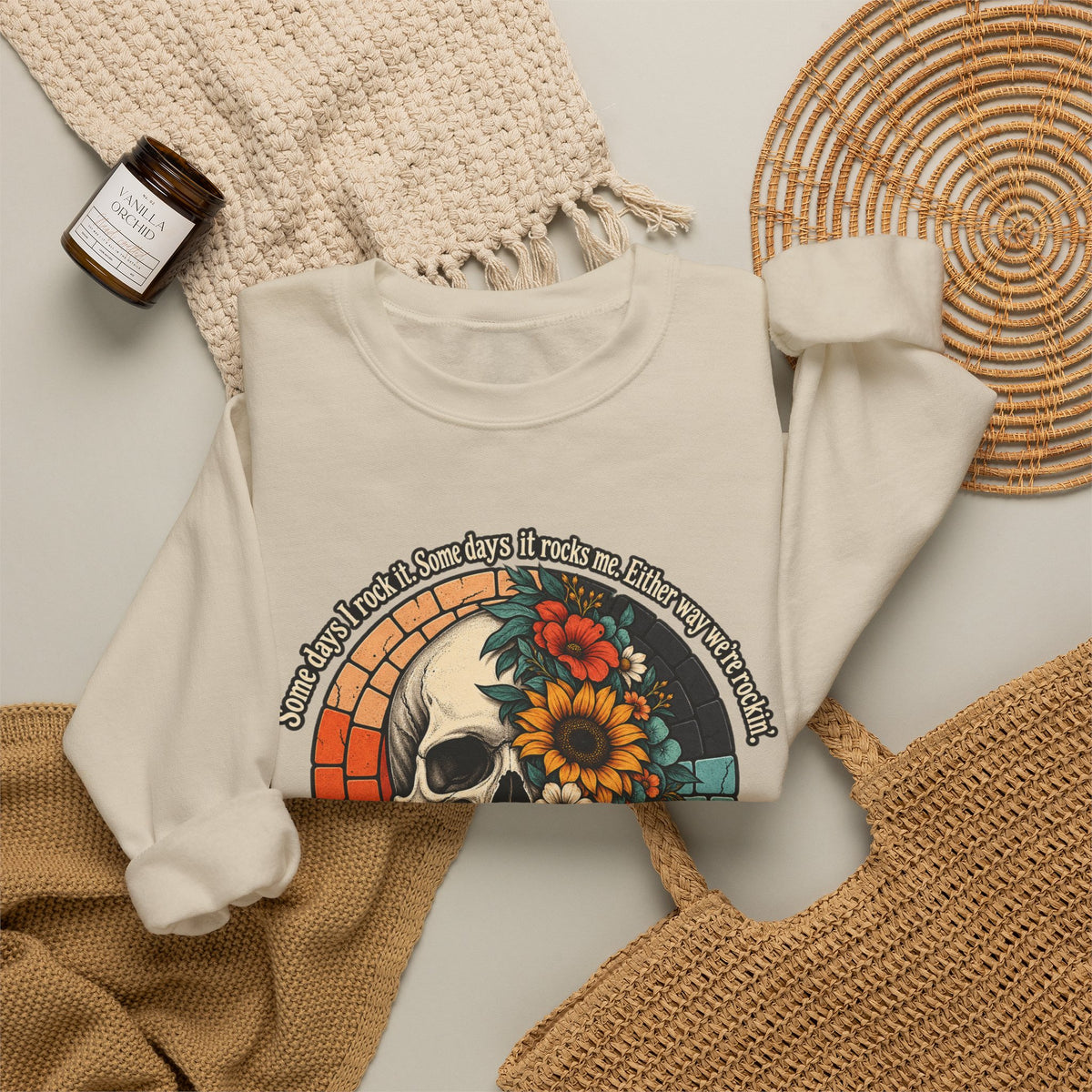 Recovery Skull & Flowers Crewneck Sweatshirt