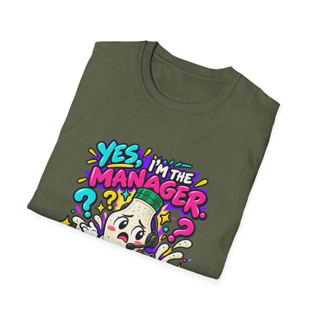Manager T-Shirt — "Yes I'm the Manager, No I Don't Know Where the Ranch Is" Funny Work Graphic Tee