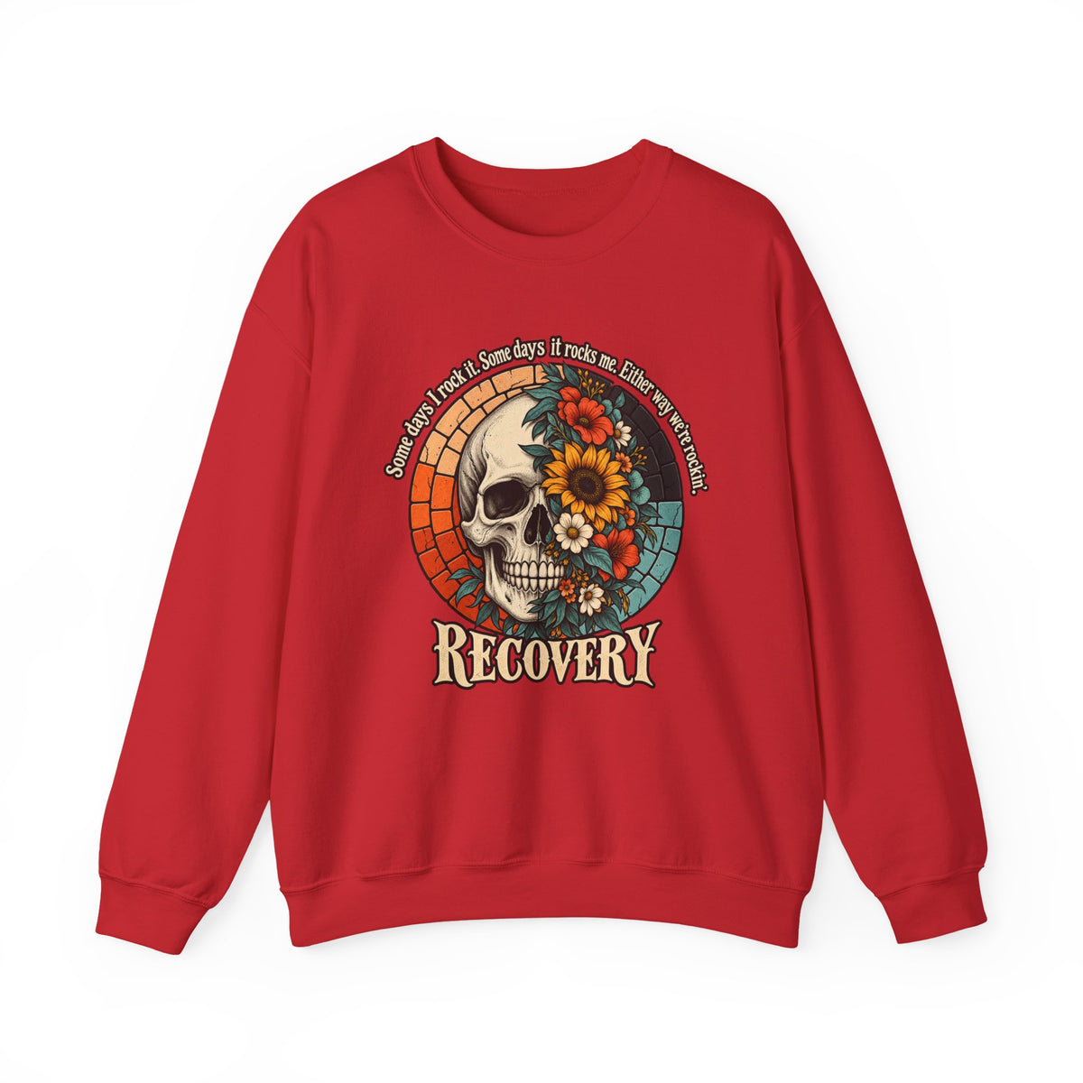 Recovery Skull & Flowers Crewneck Sweatshirt