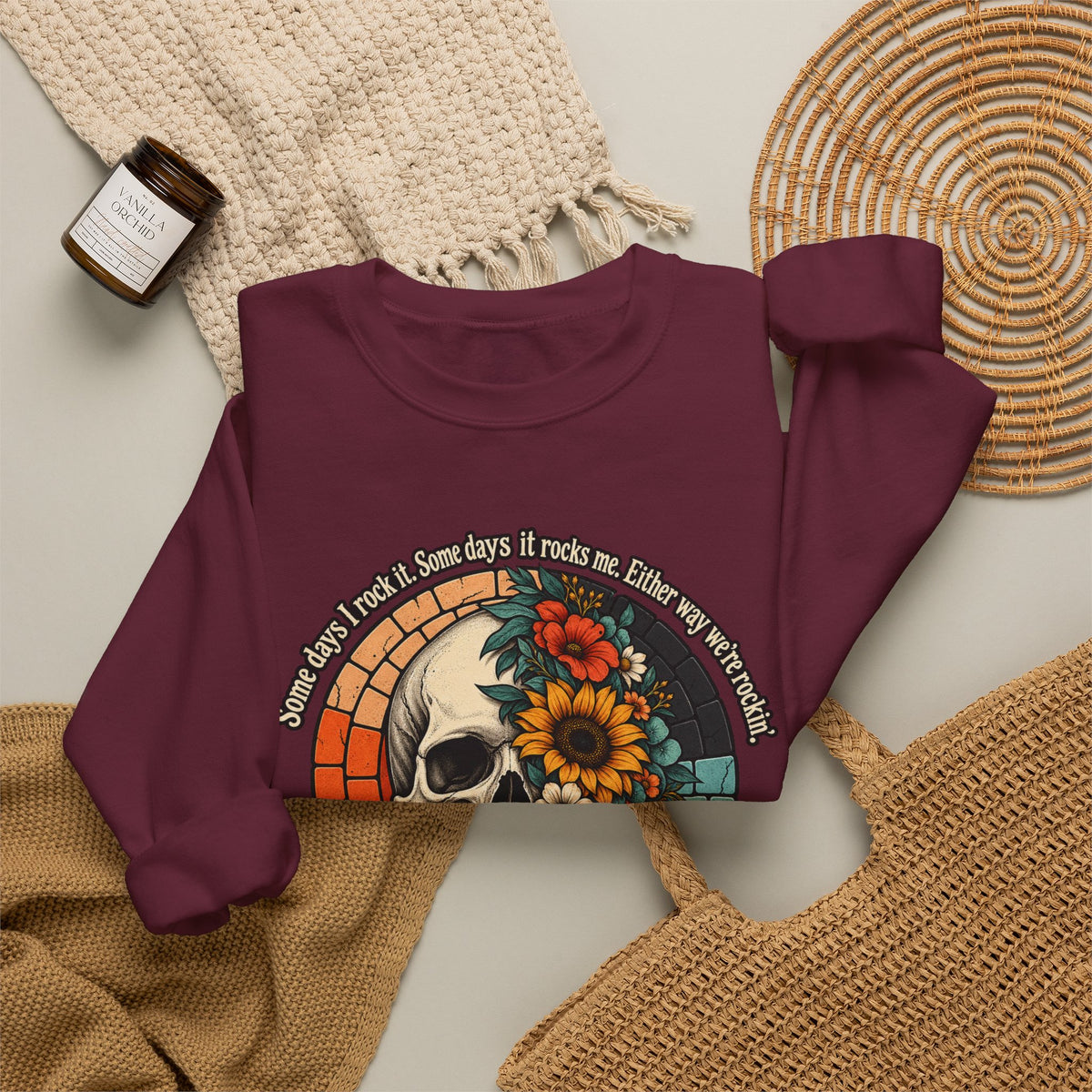Recovery Skull & Flowers Crewneck Sweatshirt