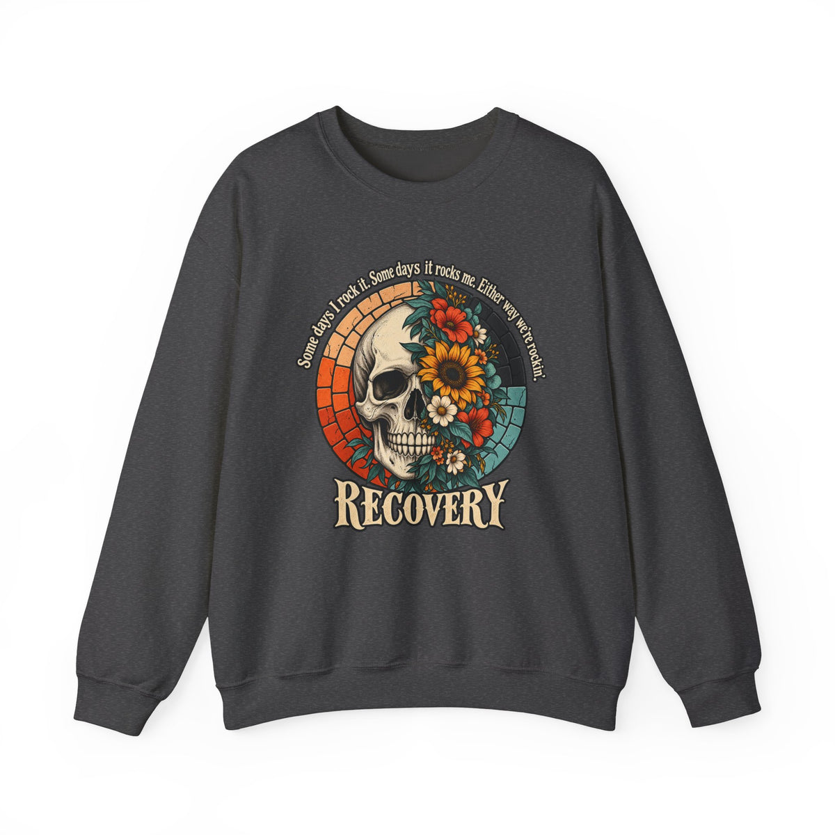 Recovery Skull & Flowers Crewneck Sweatshirt