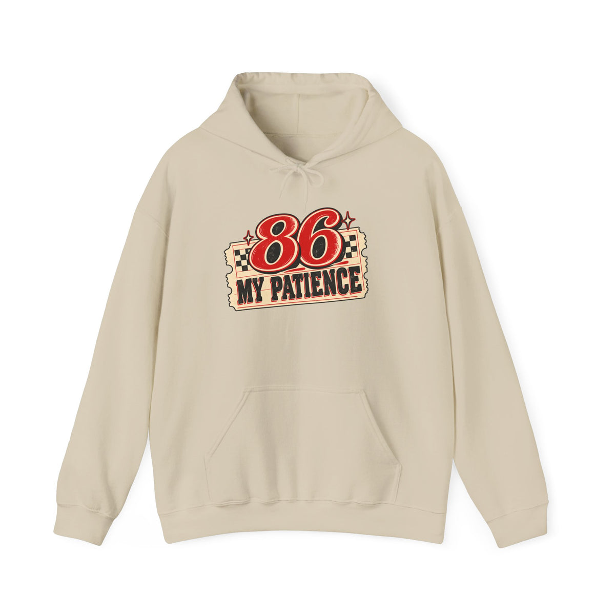 86 My Patience Hoodie – Retro Vintage Graphic Hooded Sweatshirt