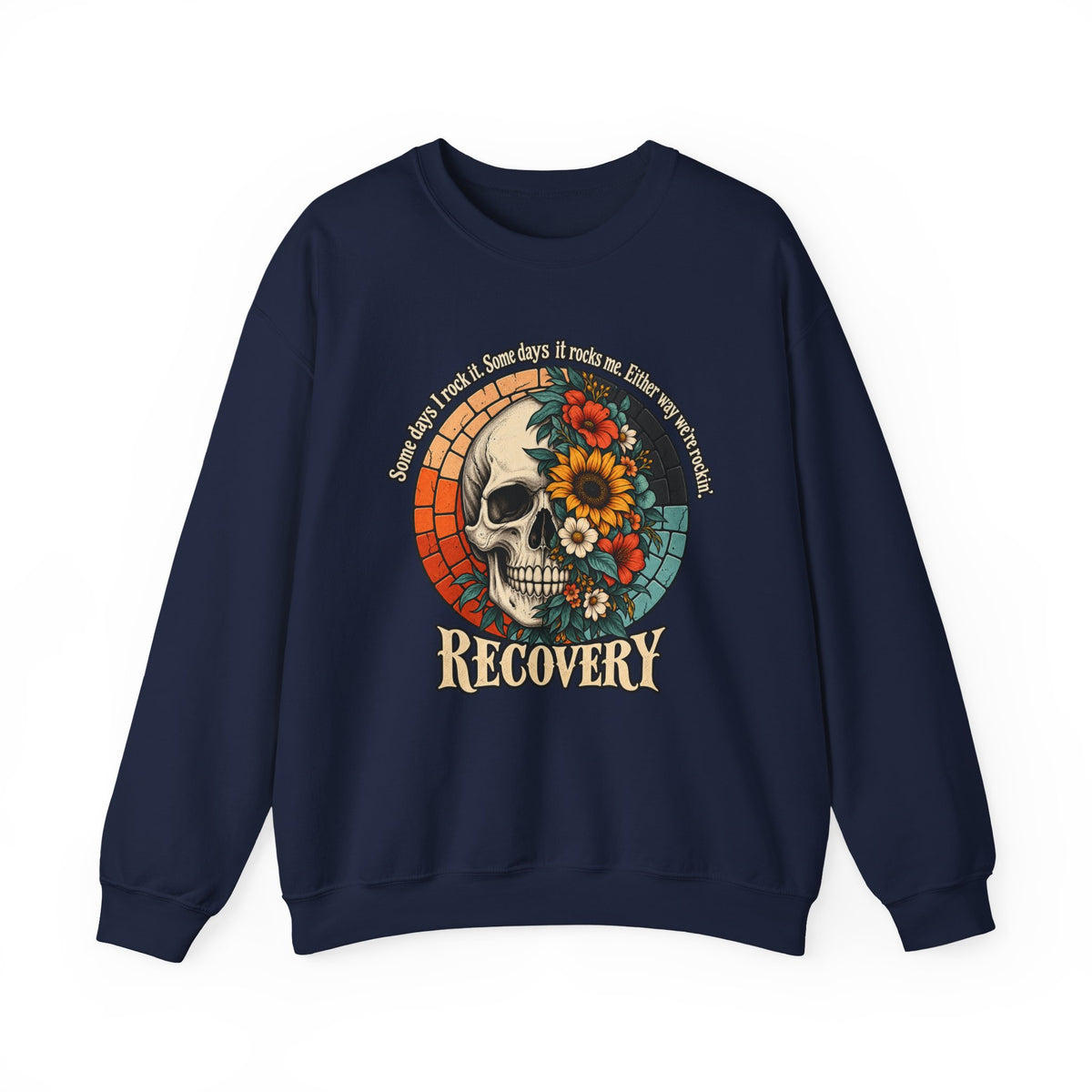 Recovery Skull & Flowers Crewneck Sweatshirt