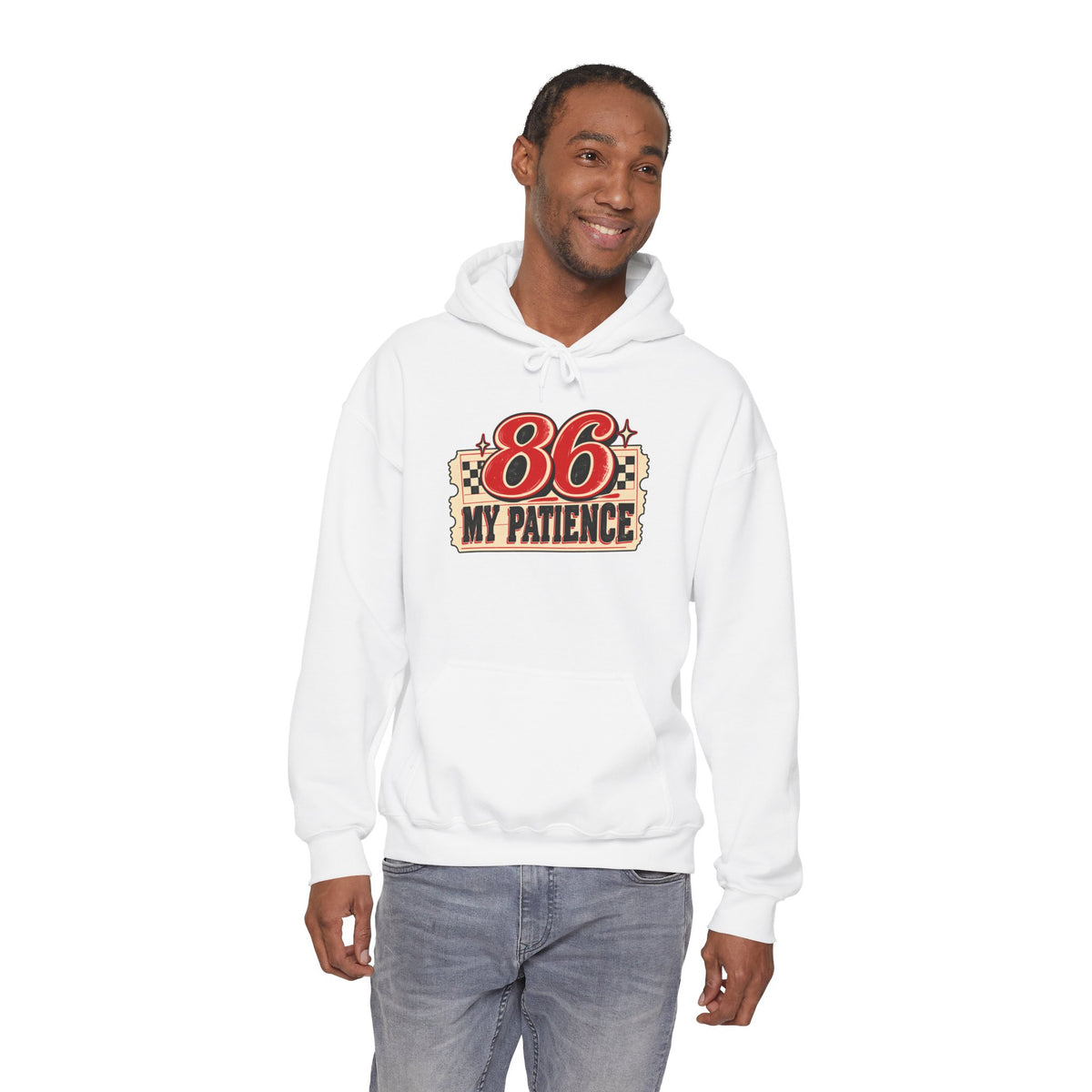 86 My Patience Hoodie – Retro Vintage Graphic Hooded Sweatshirt