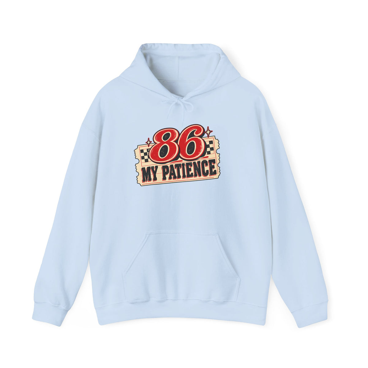 86 My Patience Hoodie – Retro Vintage Graphic Hooded Sweatshirt