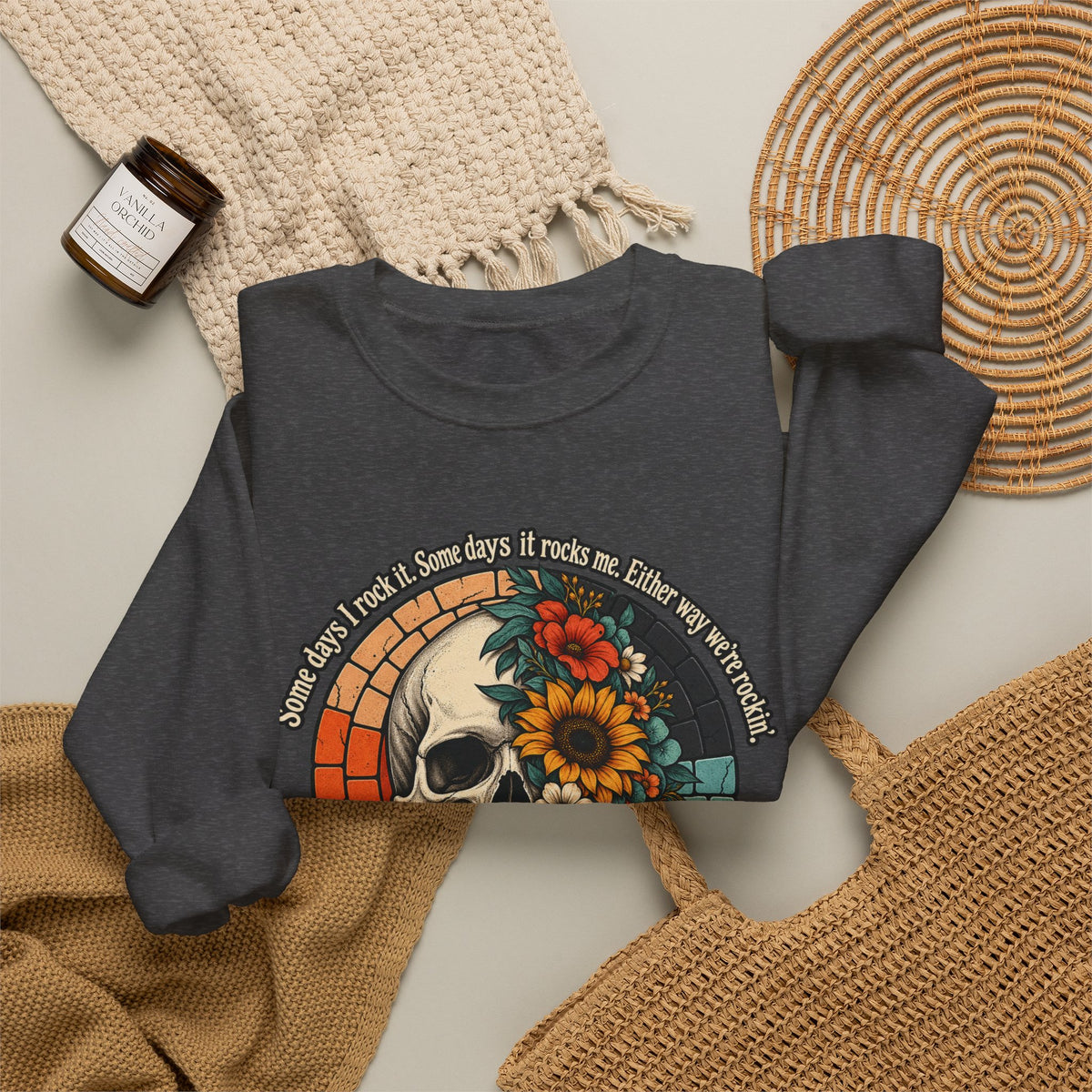 Recovery Skull & Flowers Crewneck Sweatshirt