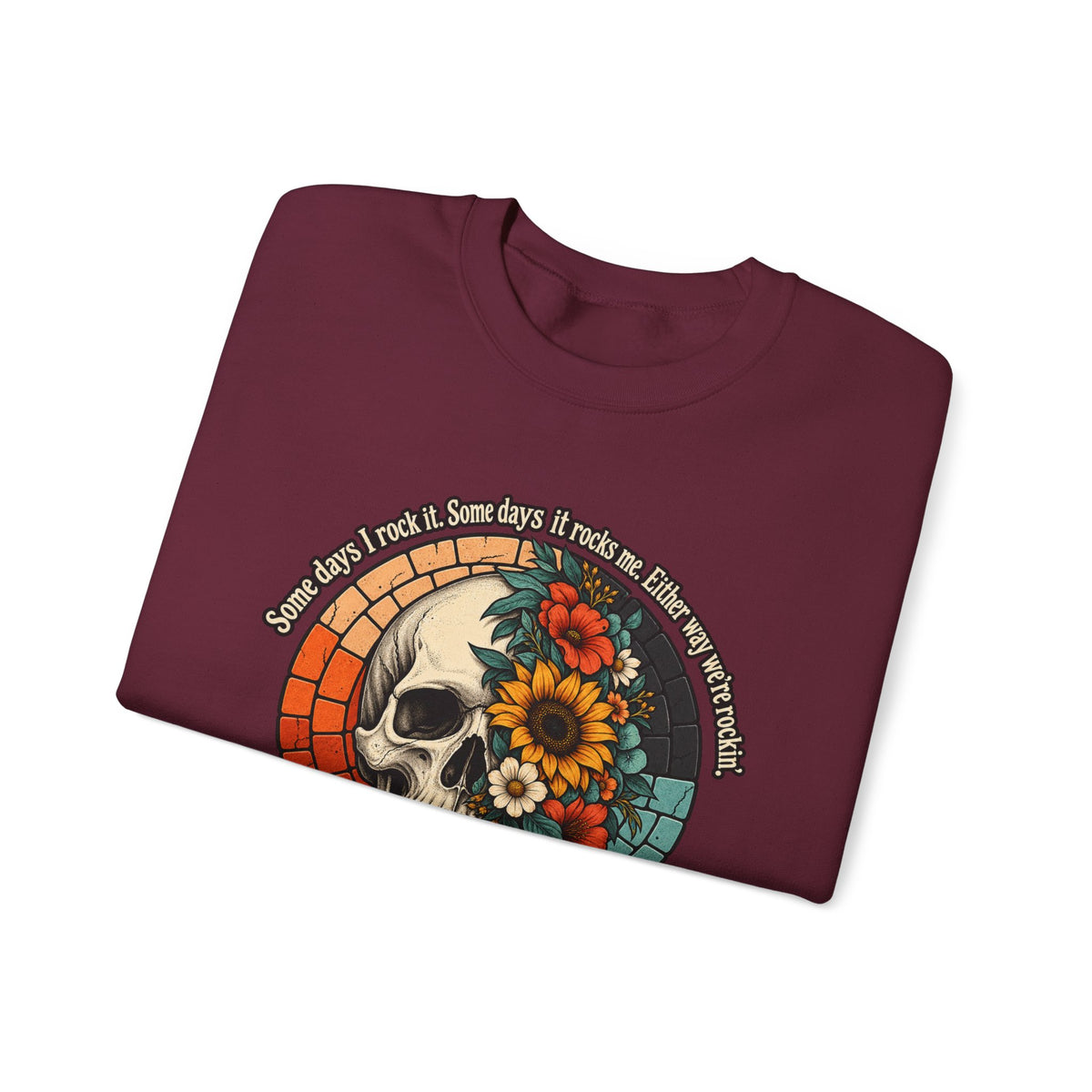 Recovery Skull & Flowers Crewneck Sweatshirt