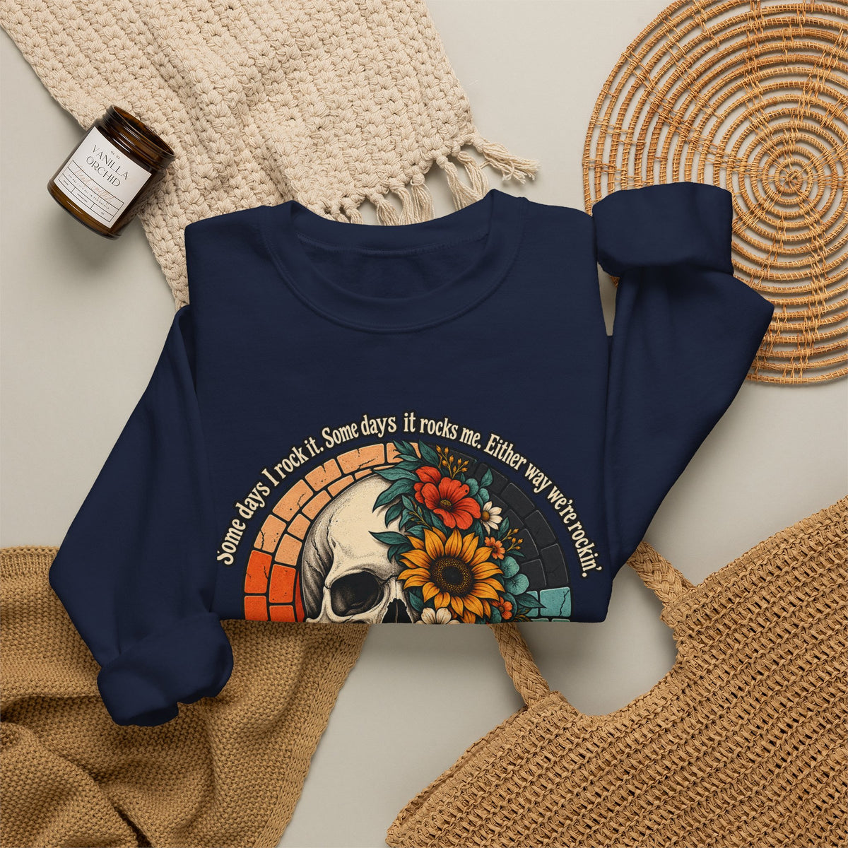 Recovery Skull & Flowers Crewneck Sweatshirt