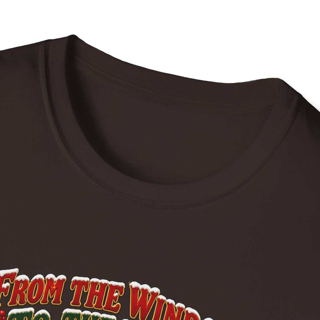 Funny Matching Couples Christmas T-Shirt — “From the Window to the Walls I’m About to Deck These Halls” Holiday Tee