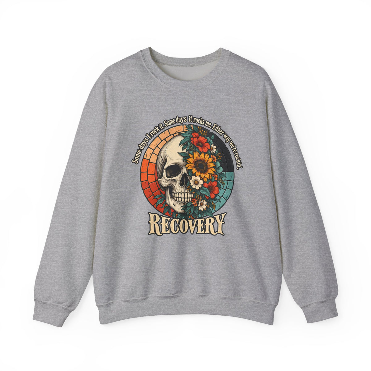 Recovery Skull & Flowers Crewneck Sweatshirt