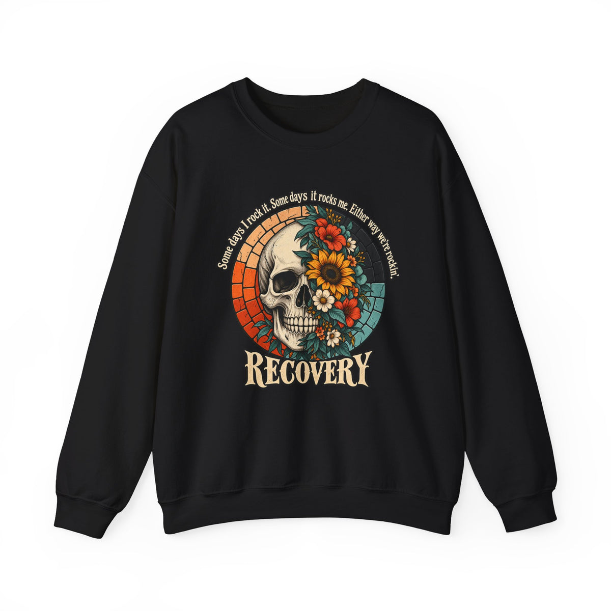 Recovery Skull & Flowers Crewneck Sweatshirt