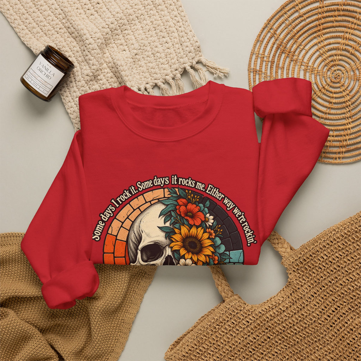 Recovery Skull & Flowers Crewneck Sweatshirt