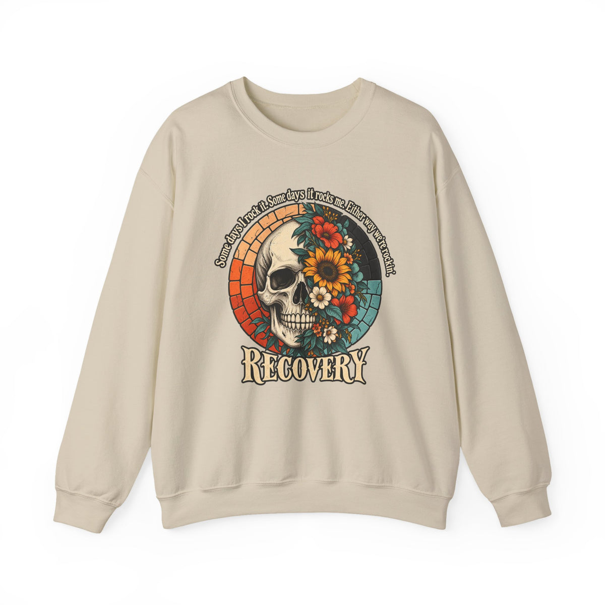 Recovery Skull & Flowers Crewneck Sweatshirt