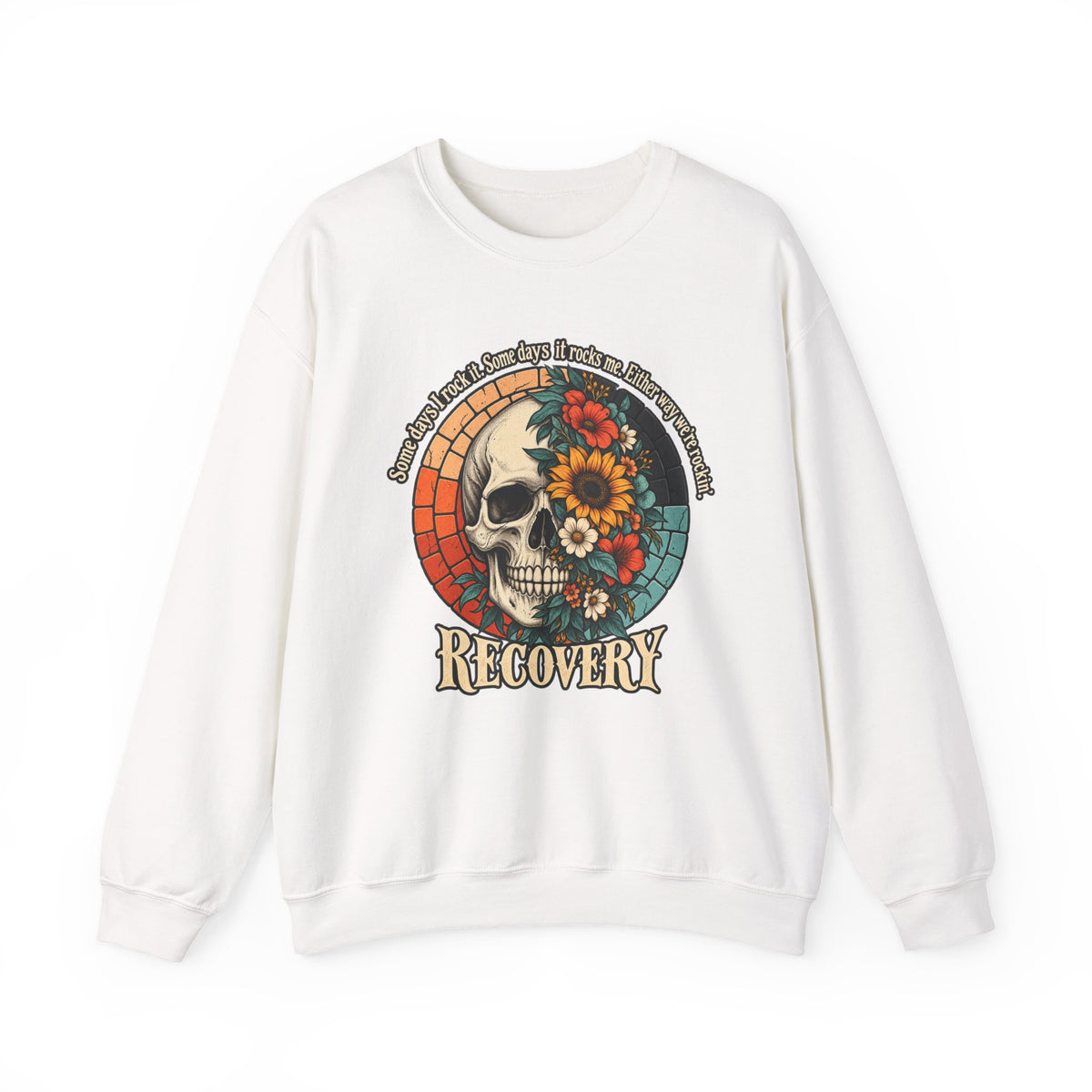 Recovery Skull & Flowers Crewneck Sweatshirt